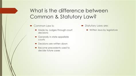 What Is The Main Difference Between Case Law And Statutory Law At