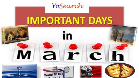 Important Days In March Special Days Important Dates In March Gk