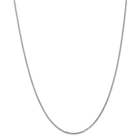 Icecarats 14k White Gold 13mm Link Box Chain Necklace 18 Inch