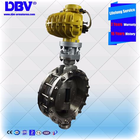 Industrial Dn Cf Hydraulic Triple Offset Flange Butterfly Valve