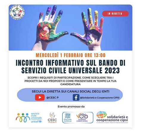 Incontro Informativo Sul Bando Di Servizio Civile Universale