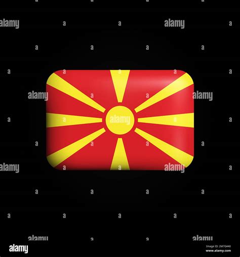 North Macedonia Flag D Icon National Flag Of North Macedonia Vector