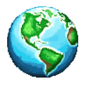 Pixel Art Planet Earth Earth Pixel Pixel Art PNG Transparent Image