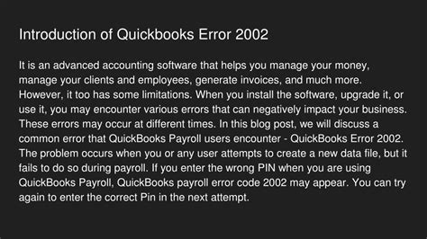 PPT Troubleshooting Methods To Fix QuickBooks Error Code 2002