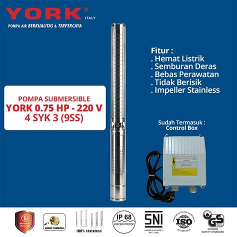 Jual Mesin Pompa Air Satelit Sibel Submersible Pump York 4SYK3 9SS 0 75