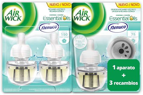 Air Wick Ambientador Eléctrico Completo Nenuco Recambio Duplo Nenuco