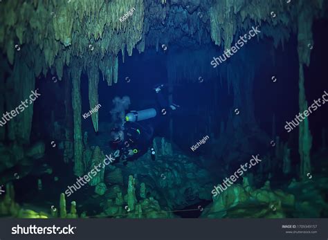 Diving Cenotes Mexico Dangerous Caves Diving Stock Photo 1709349157