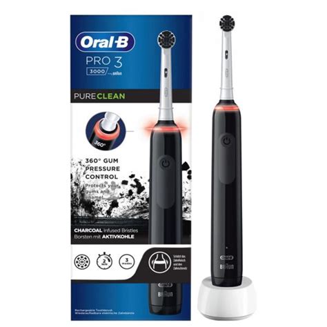 Електрическа четка за зъби Oral-B Pro 3000 Pure Clean, Черен - eMAG.bg