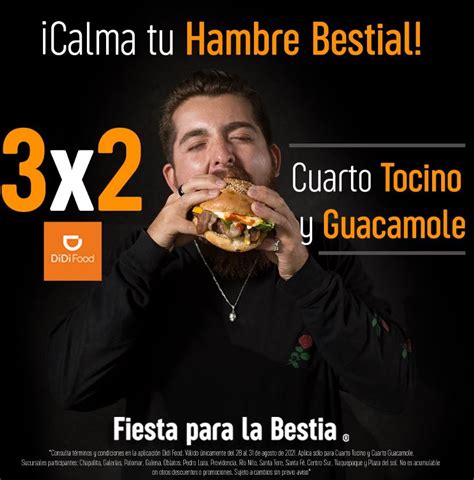 3x2 En Hamburguesas Cuarto De Kilo Al Pedir Por Didi Food