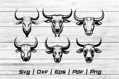 Bull Head Svg Silhouette Cut File Graphic By Jennadesignsstore