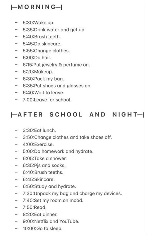 Pin By Camila Velasquez On Self Care In 2024 School Routine For Teens