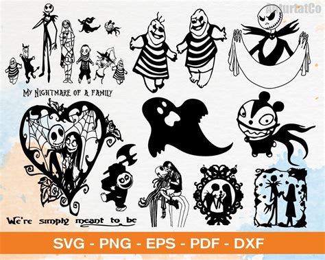 Nightmare Before Christmas Svg Bundle Jack Skellington Jack Etsy