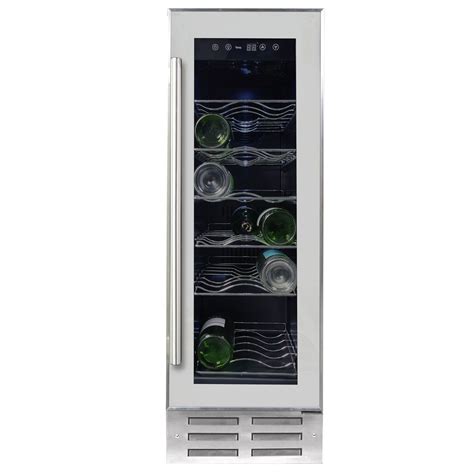 Myappliances Ref29617 30cm White And Ssteel Wine Cooler 18 Bottle Capacity