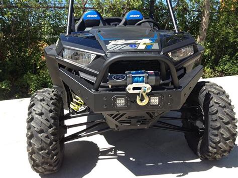 Rzr Extreme Front Bumper Brush Guard With Winch Mount With