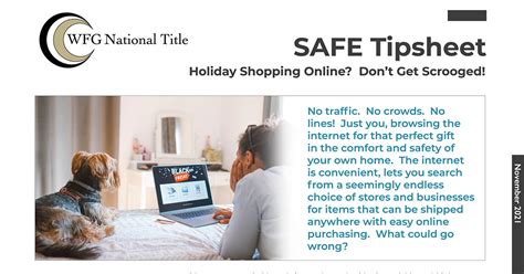 Safe Tipsheet Holiday Shopping Online Dont Get Scrooged Wfg