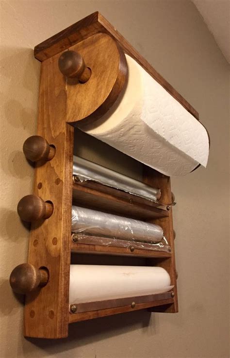 Kitchen Roll Holder 4 Roll Dispenser Wall Mount Paper Towel Seran