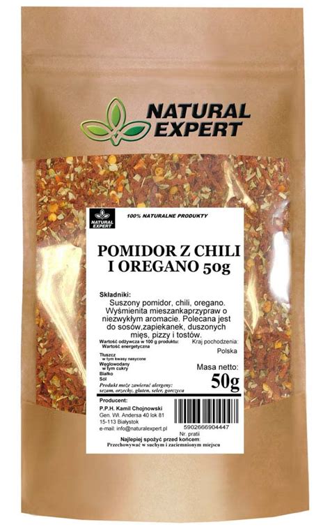 POMIDOR Z CHILI I OREGANO 50g Natural Expert