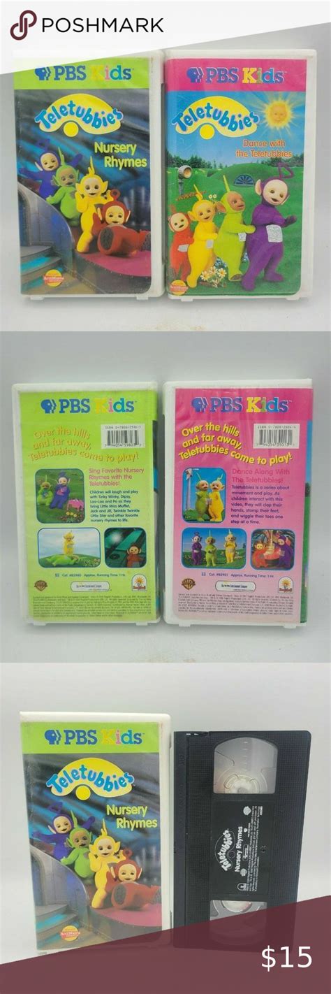 Lot of 2 Teletubbies - VHS Tapes OOP WHITE CLAMSHELL Nursery Rhymes & Dance w/ | Teletubbies ...