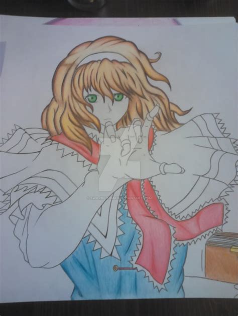 Touhou Alice Margatroid V2 Partially Colorated By Swordfishmkii On