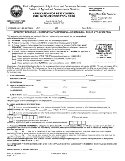 Fdacs 13645 Fillable Form Printable Forms Free Online