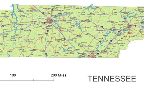 Tennessee Political Map With State Map Of Tennessee Printable Printable ...