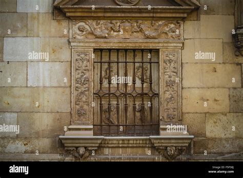 Iron Window Spanish Town Of Alcala De Henares Palaces And Ancient