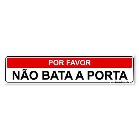 Placa Por Favor N O Bata A Porta Loja Vi Ria Produtos Para