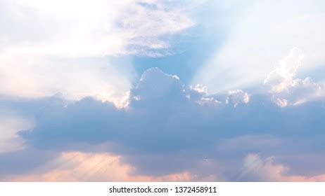 Beautiful Sunset Sky Blue Clouds Dramatic Stock Photo 1372458911 ...