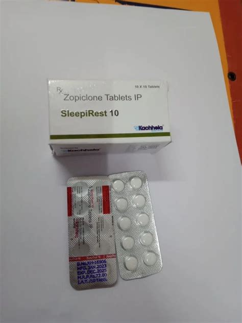 Zopiclone 10 Mg Tablet At Rs 100 Stripe Bagadganj Nagpur ID