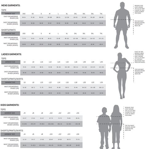 Youth Soccer Jersey Size Chart