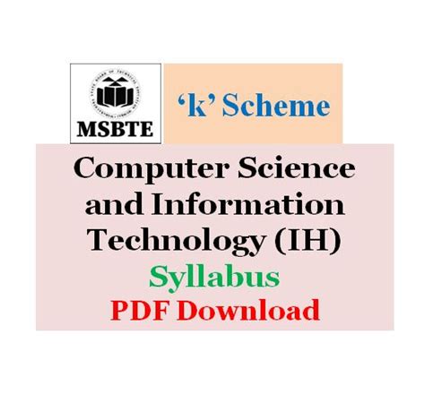 Msbte Computer Science And Information Technology Ih Syllabus K