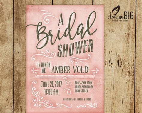 Bridal Shower Invitation Digital Invite Jpeg And Pdf Diy