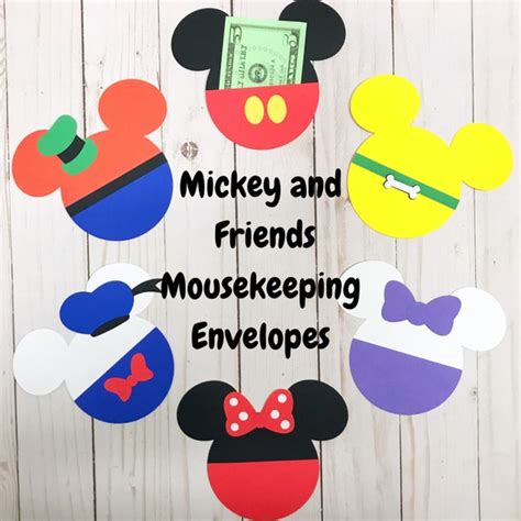 Mickey Mouse Tip Envelopes Etsy