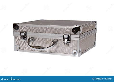 Silver suitcase isolated stock image. Image of silver - 12022061