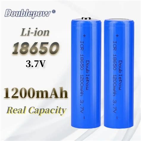 Doublepow Li Ion Battery 18650 3 7V Rechargeable Lithium Batteries