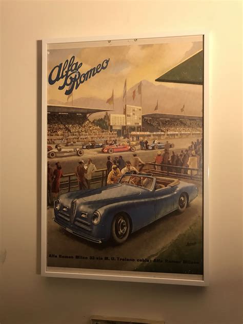 Framed the vintage Alfa poster I found at an Italian flea market ...