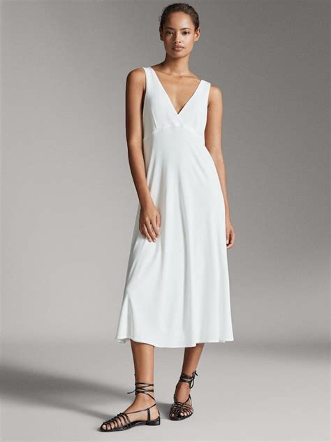 Solid Dress Women Massimo Dutti Dressy Dresses Womens Dresses