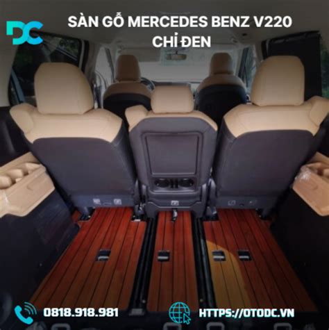 Sàn Gỗ Mercedes Benz V220 Chỉ Đen Nâng Tầm Đẳng Cấp