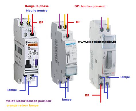 Branchement Telerupteur Unipolaire Electricite Unipolaire Tuto