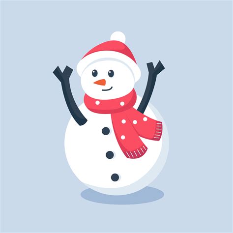 Christmas Cute Snowman Character Design Illustration 13021395 Vector