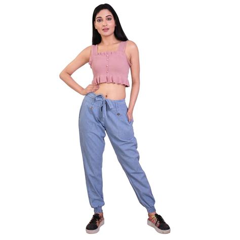 harry plain denim harem cargos  piece  mumbai id