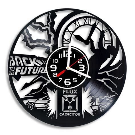 Retour Vers Le Futur Horloge Murale En Vinyle Retour Vers Le Etsy