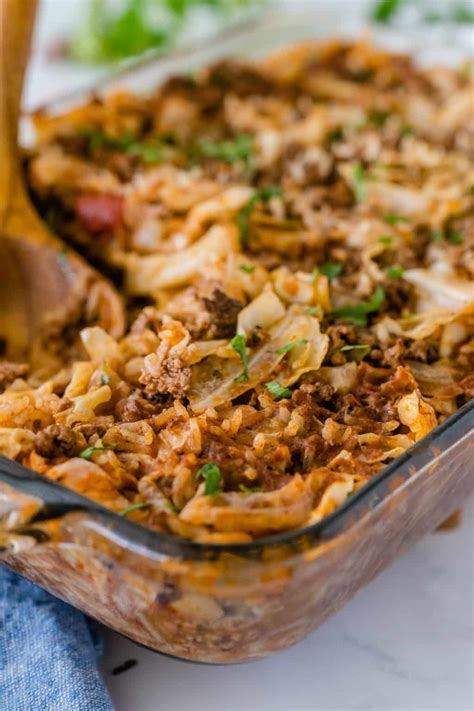 One Skillet Cabbage Roll Casserole With Beef Happy Homeschool Nest