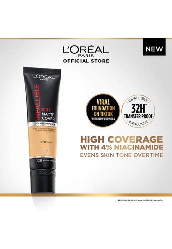 Jual Loreal Paris Loreal Paris Infallible 32h Matte Cover Foundation 128 Natural Buf