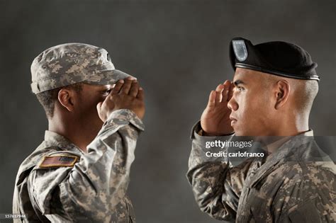 Military Soldiers Saluting