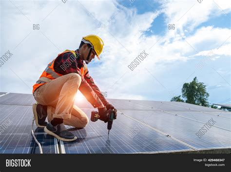 Solar Panel Technician Image And Photo Free Trial Bigstock