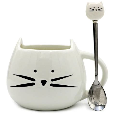 Teagas Cute Cat Coffee Mugs for Boyfriend or Husband Black Cat Morning ...