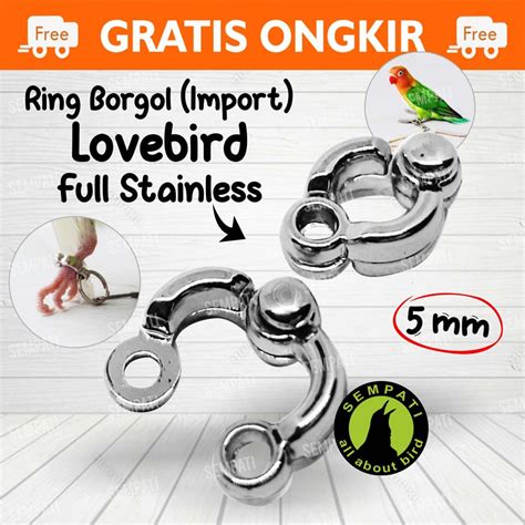 Jual RING BORGOL RING KAKI BURUNG 5 MM 5MM GELANG CINCIN STAINLESS