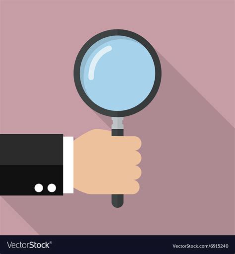 Hand Holding Magnifying Glass Royalty Free Vector Image