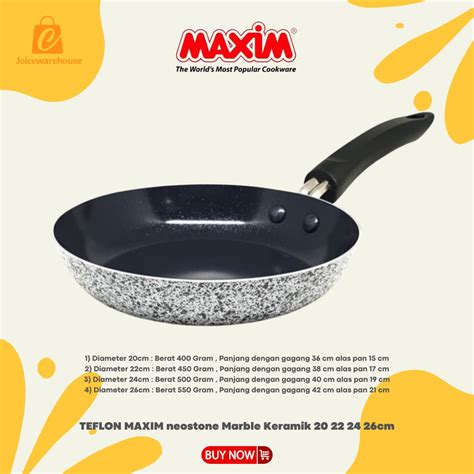 Jual Maxim Frypan Neostone Antri Lengket Keramik Uk Cm